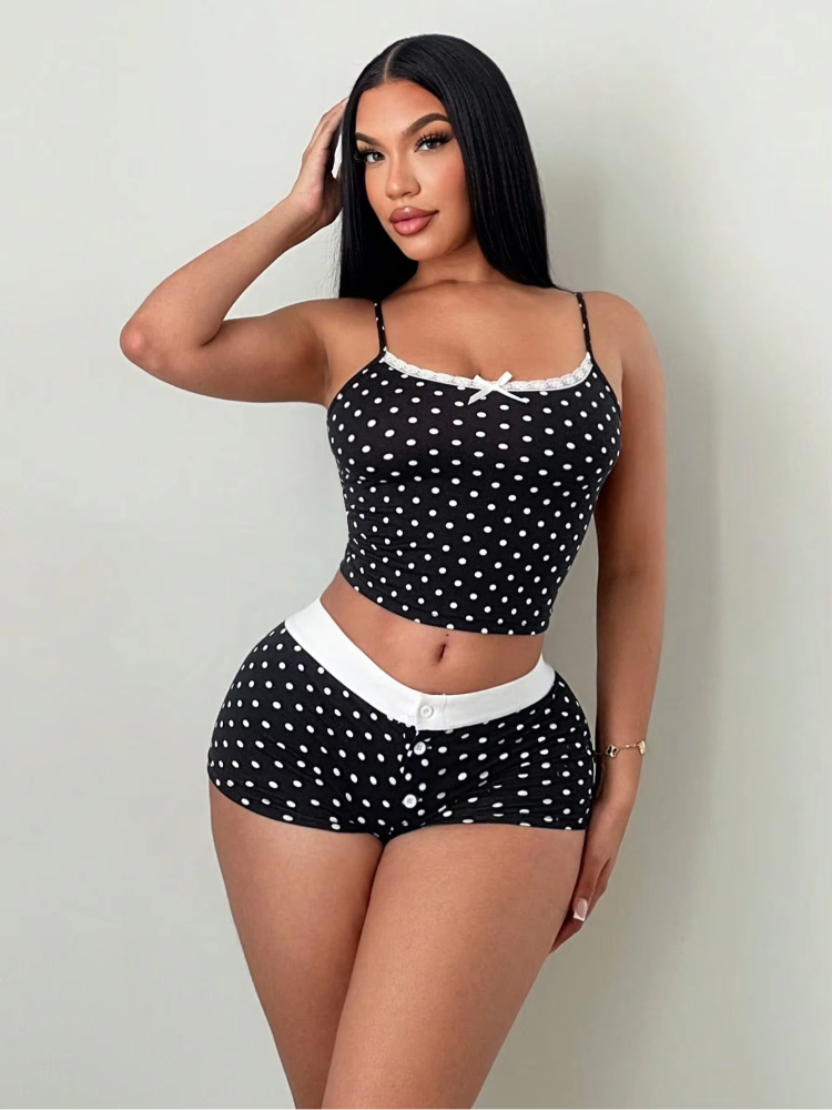 Women'S Fashion Vest Tops - طقم قطعتين بناتي بتصميم أمريكي عصري،
