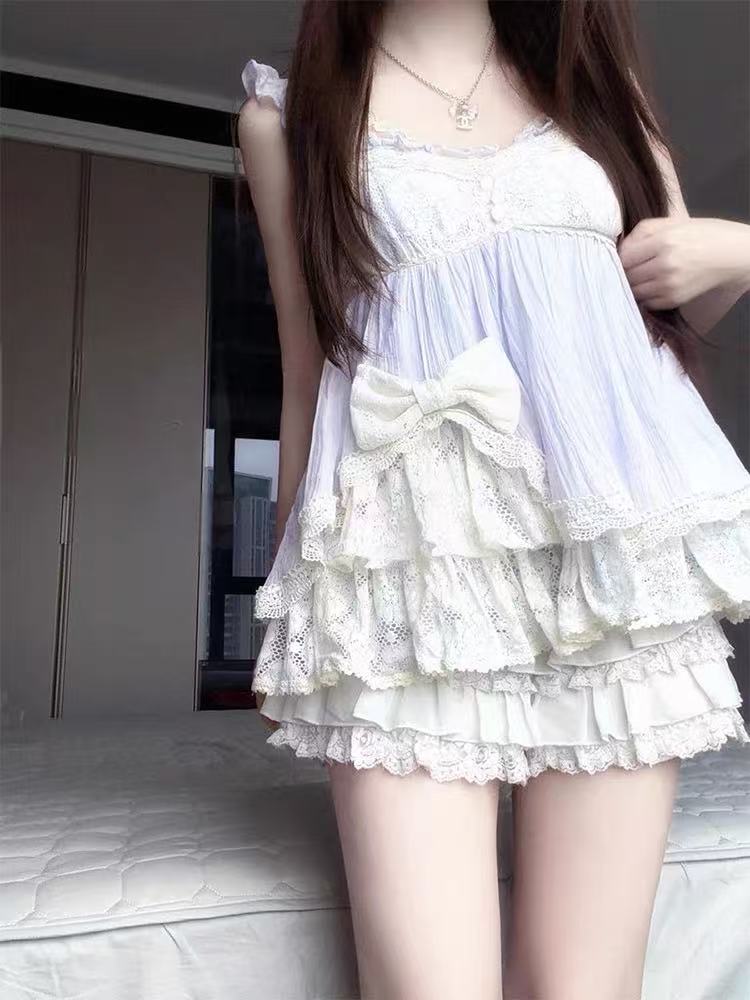 طقم نسائي من قطعتين بتصميم كوك - مراجعة Lace Trim Cami وسعره