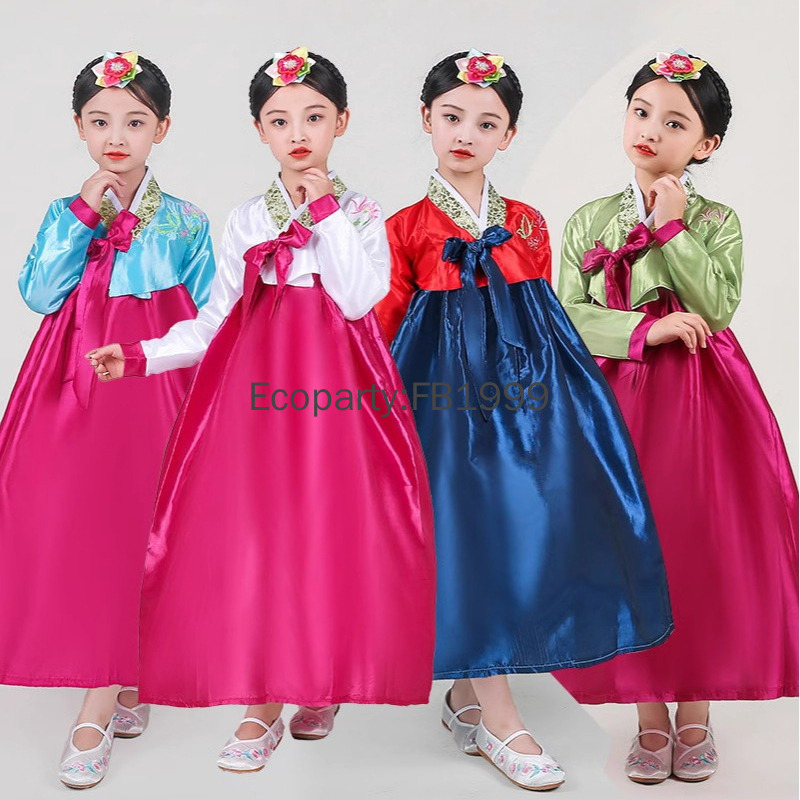 4 ألوان الفتيات الهانبوك فستان - مراجعة Women'S Fashion Korea وسعره